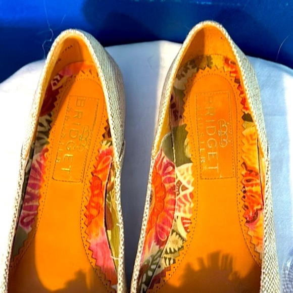 Women’s Bridget Shuster Magnola Tan Raffia Floral Flats Size 8 - Picture 5 of 5